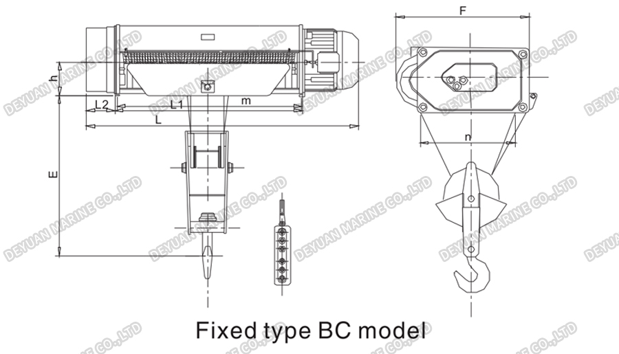 CD1&MD1 Electric Wire Rope Hoist-DEYUAN MARINE10 Электрическая канатная таль CD1&MD1-DEYUAN MARINE10