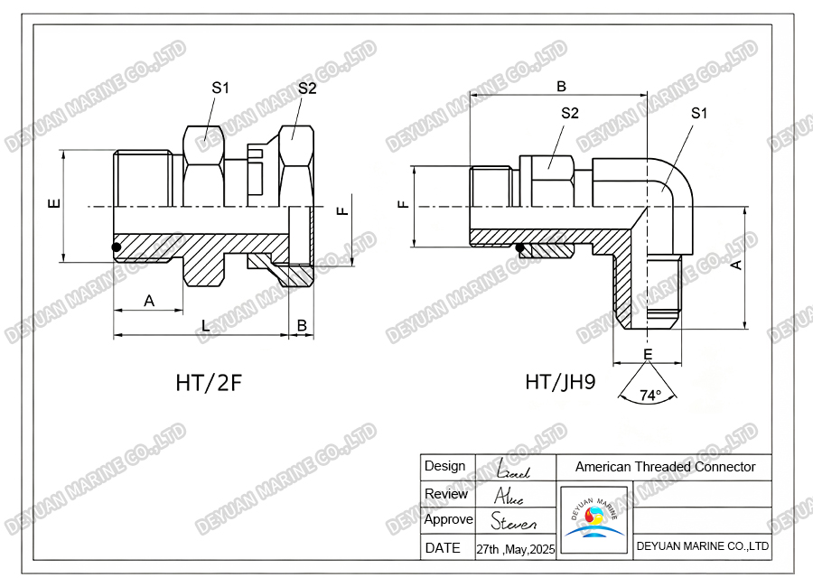American Threaded Fitting -DEYUAN MARINE 6 Американский резьбовой фитинг -ДЭЮАНЬ МОРСКОЙ 6