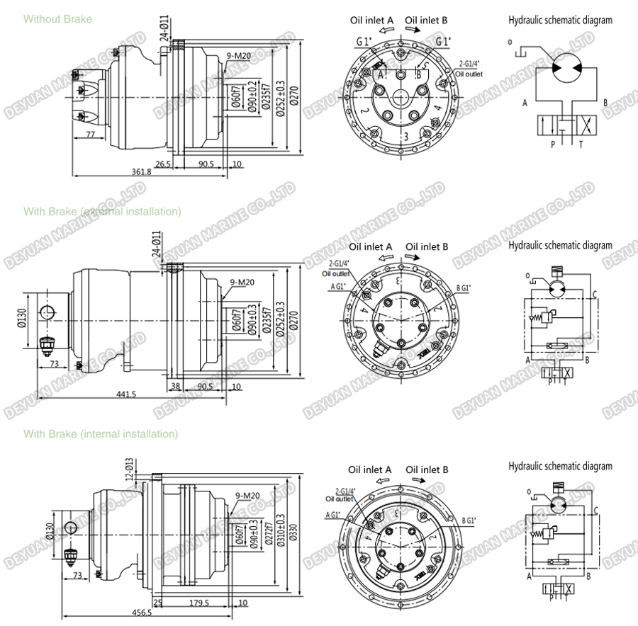 XHSC Hydraulic Transmission Devices-DEYUAN MARINE 4 Гидравлические трансмиссионные устройства XHSC-DEYUAN MARINE 4