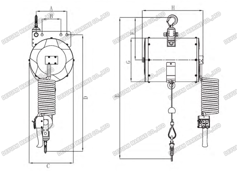 GTB Type Air Balancer-DEYUAN MARINE3 Воздушный балансир типа GTB-DEYUAN MARINE3