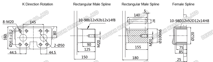 Five-Cylinder Radial Piston Hydraulic Motor -DEYUAN MARINE 3 Пятицилиндровый радиально-поршневой гидромотор-DEYUAN MARINE 3