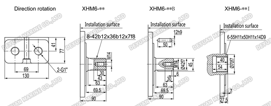 XHM High Torque Hydraulic Motor-DEYUAN MARINE 7 Гидравлический двигатель XHM с высоким крутящим моментом-DEYUAN MARINE 7