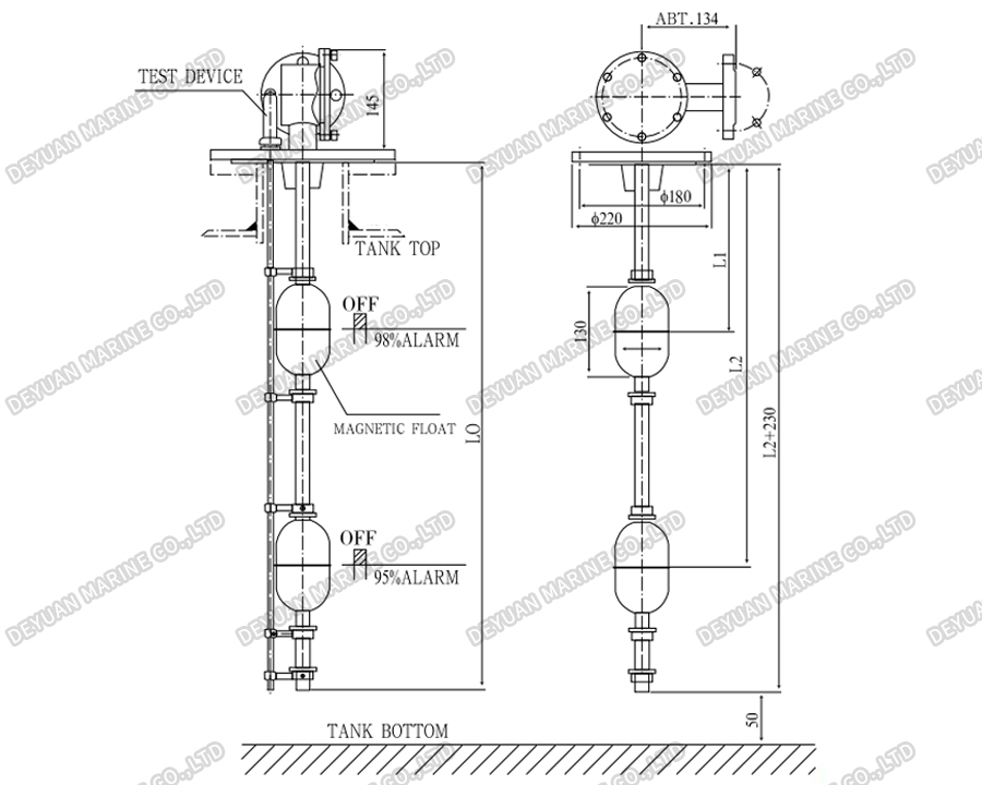 Tank Level Alarm Device-DEYUAN MARINE5 Устройство сигнализации уровня резервуара-DEYUAN MARINE5