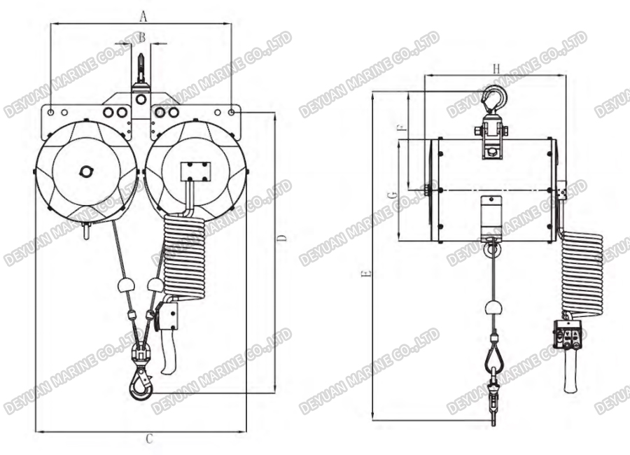 GTB Type Air Balancer-DEYUAN MARINE4 Воздушный балансир типа GTB-DEYUAN MARINE4