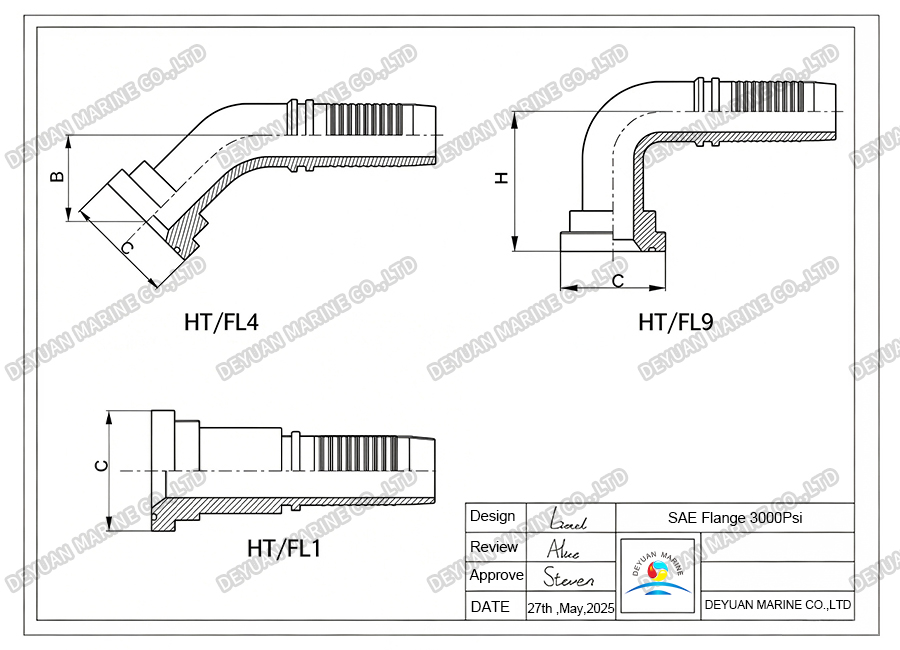 SAE Flange 3000Psi -DEYUAN MARINE 5. Фланец SAE 3000Psi-DEYUAN MARINE 5.