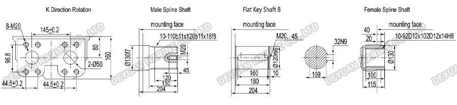 Marine Radial Piston Hydraulic Motor-DEYUAN MARINE 6 Морской радиально-поршневой гидравлический двигатель-DEYUAN MARINE 6