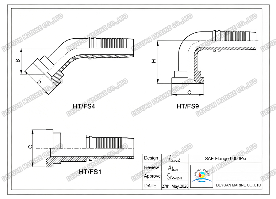 SAE Flange 6000 Psi -DEYUAN MARINE 4. Фланец SAE 6000 фунтов на квадратный дюйм - DEYUAN MARINE 4.