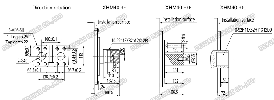 Crankshaft Connecting Rod Type High-Torque Hydraulic Motor -DEYUAN MARINE 8 Гидравлический двигатель с высоким крутящим моментом, шатун коленчатого вала - DEYUAN MARINE 8