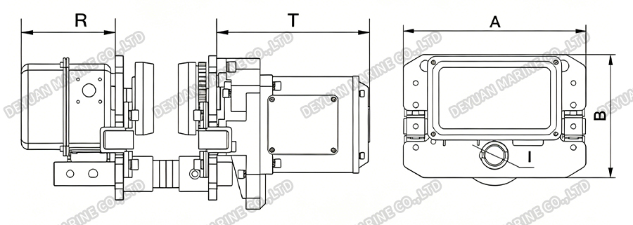 Electric Pulley For Electric Chain Hoist -DEYUAN MARINE5 Электрический шкив для электрической цепной тали - DEYUAN MARINE5