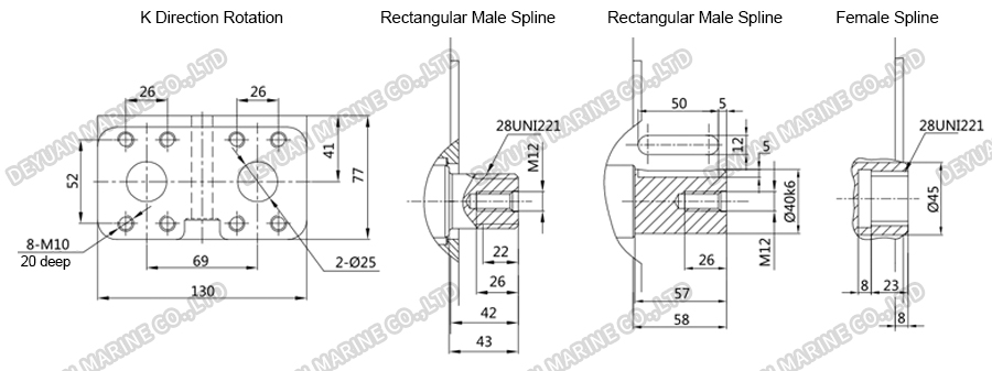XHBD Series Hydraulic Motor-DEYUAN MARINE 5 Гидравлический двигатель серии XHBD-DEYUAN MARINE 5