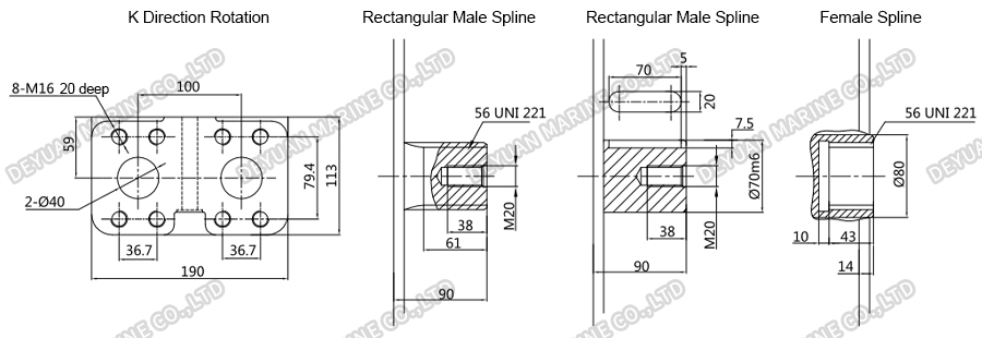 Two Speed Hydraulic Motor With Large Torque-DEYUAN MARINE 6 Двухскоростной гидравлический двигатель с большим крутящим моментом-DEYUAN MARINE 6