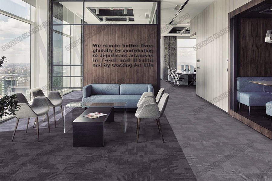 Shipyard Conference Room PVC-Backed Carpet Tiles-DEYUAN MARINE7 Ковровая плитка на ПВХ-основе для конференц-зала верфи-DEYUAN MARINE7