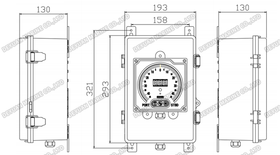 RA-1G Wall Type Rudder Angle Indicator (Weather-proof)-DEYUAN MARINE2 RA-1G Настенный индикатор угла поворота руля (устойчивый к атмосферным воздействиям)-DEYUAN MARINE2