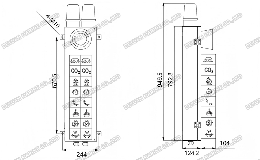 SFB-6 (8-Channel) Alarm Indicator Column-DEYUAN MARINE3 Колонка индикатора тревоги SFB-6 (8-канальная)-DEYUAN MARINE3