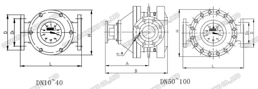 Ellipse Gear Flowmeter-DEYUAN MARINE2 Расходомер с эллиптической шестерней-DEYUAN MARINE2