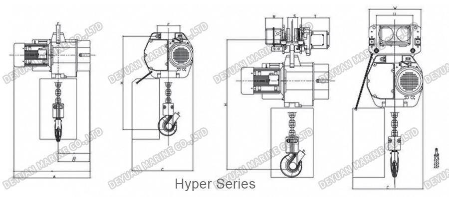 6Ton-50Ton Hyper Series Electric Chain Hoist-DEYUAN MARINE2 Электрическая цепная таль серии Hyper 6-50 тонн-DEYUAN MARINE2