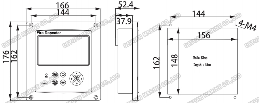 SDS-RP Flush Type Repeater-DEYUAN MARINE2 Повторитель скрытого типа SDS-RP-DEYUAN MARINE2