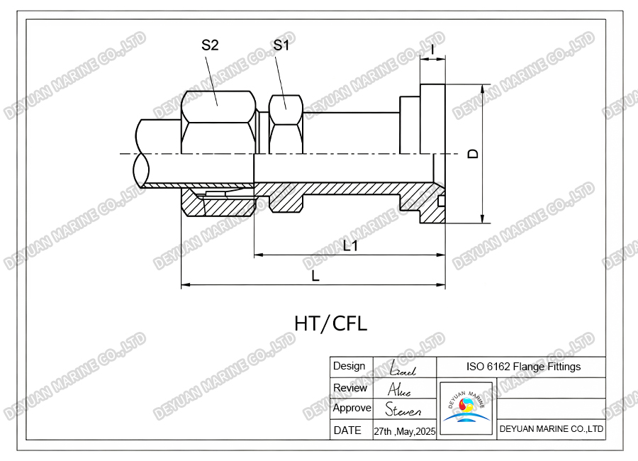 ISO 6162 Flange Fittings-DEYUAN MARINE 2. Фланцевые фитинги ISO 6162-DEYUAN MARINE 2.