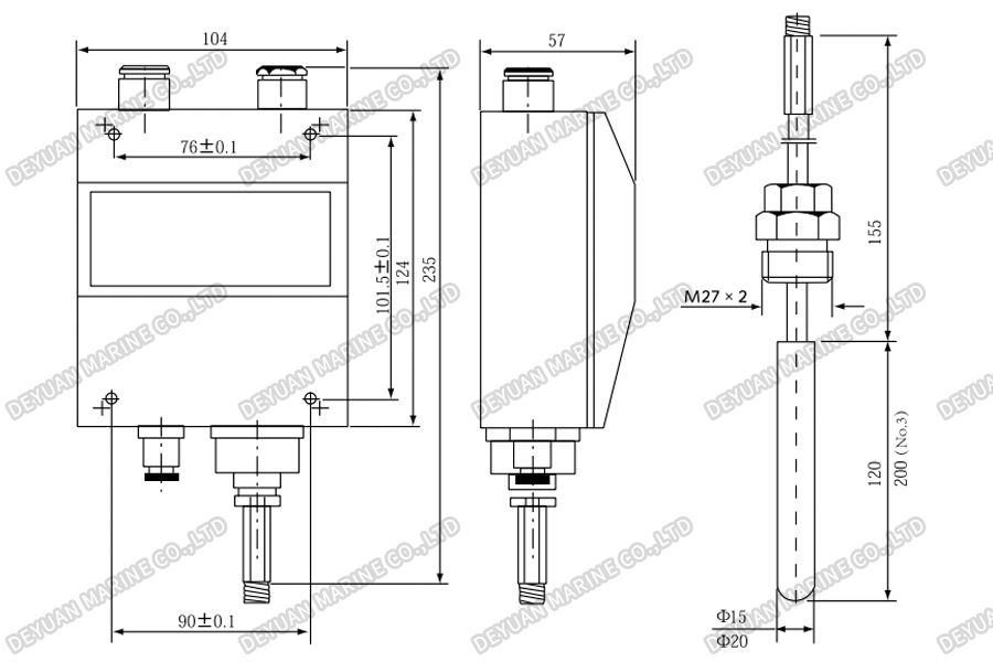 WTZK Type Temperature Controller-DEYUAN MARINE2 Регулятор температуры типа WTZK-DEYUAN MARINE2