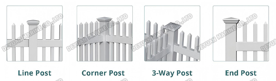 P Series PVC Picket Fence-DEYUAN MARINE9 Забор из ПВХ серии P-DEYUAN MARINE9