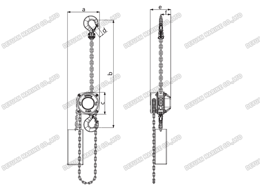 HSZ-DF Stage Chain Hoist-DEYUAN MARINE2 Цепной подъемник HSZ-DF-DEYUAN MARINE2