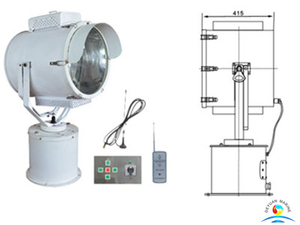 2000 Вт TZ2-A Беспроводной пульт дистанционного управления морской стальной лодочный прожектор 