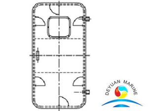Морская алюминиевая герметичная дверь с квадратным окном для лодки