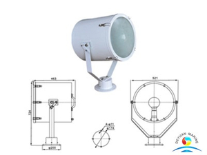 1000W Стальной морской прожектор класса TG14 для гостевой лодки 