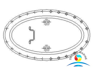 Тип крышка люка морской шлюпки стальная овальная утонувшая с экраном