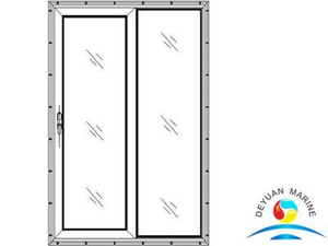 Морская фиксированная одностворчатая раздвижная алюминиевая раздвижная дверь для судна