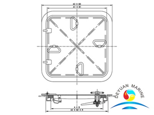 Водонепроницаемая крышка люка модели A из алюминия утопленного типа (без шарнира)