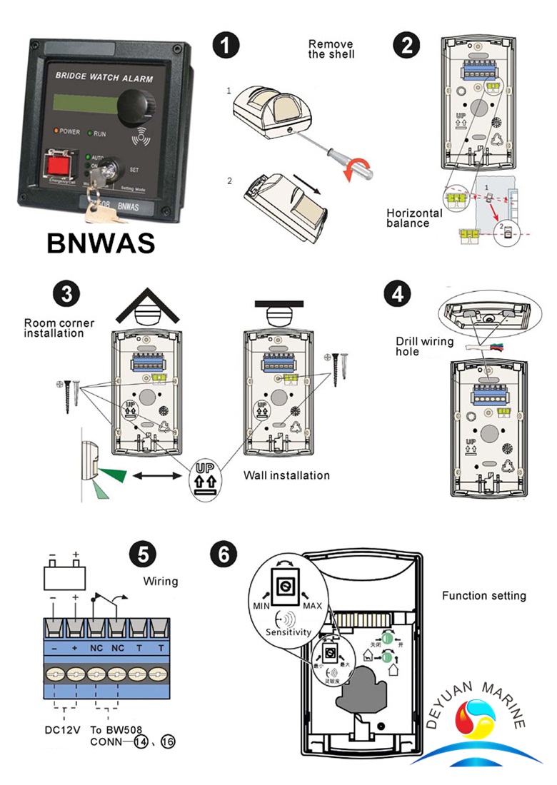 Установка детектора движения BW508