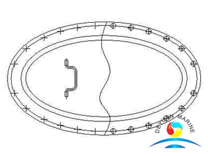 Крышка люка овального плоского типа