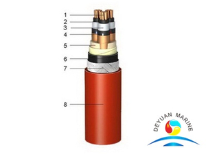 Судовой силовой кабель среднего напряжения с изоляцией из сшитого полиэтилена