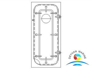 Тип стальная дверь морского света МК светлая Вартертигхт с круглым окном