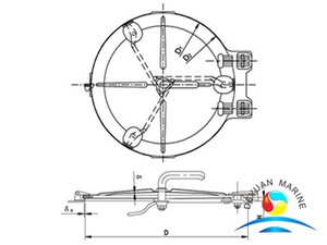 Модель D Круглая алюминиевая водонепроницаемая крышка люка