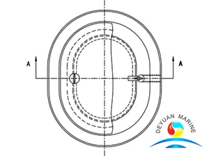 Модель B Длинная круглая плоская крышка с двойной крышкой Водонепроницаемая крышка люка