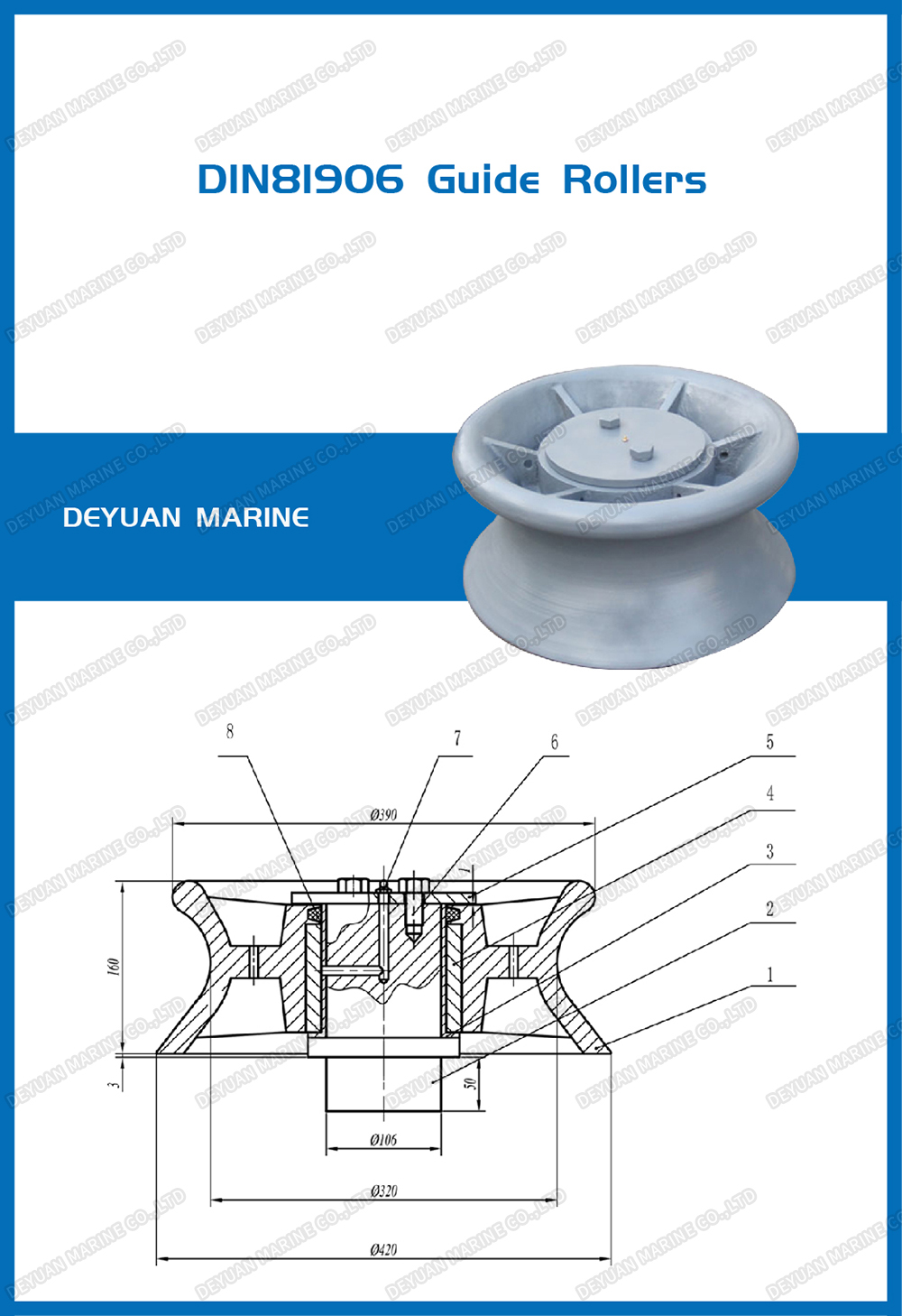 DIN81906 Сновальный ролик