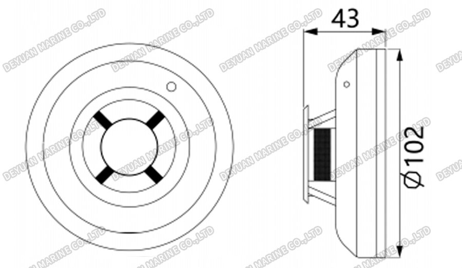JTY-GD-2151EIS Взрывозащищенный детектор дыма-DEYUAN MARINE2