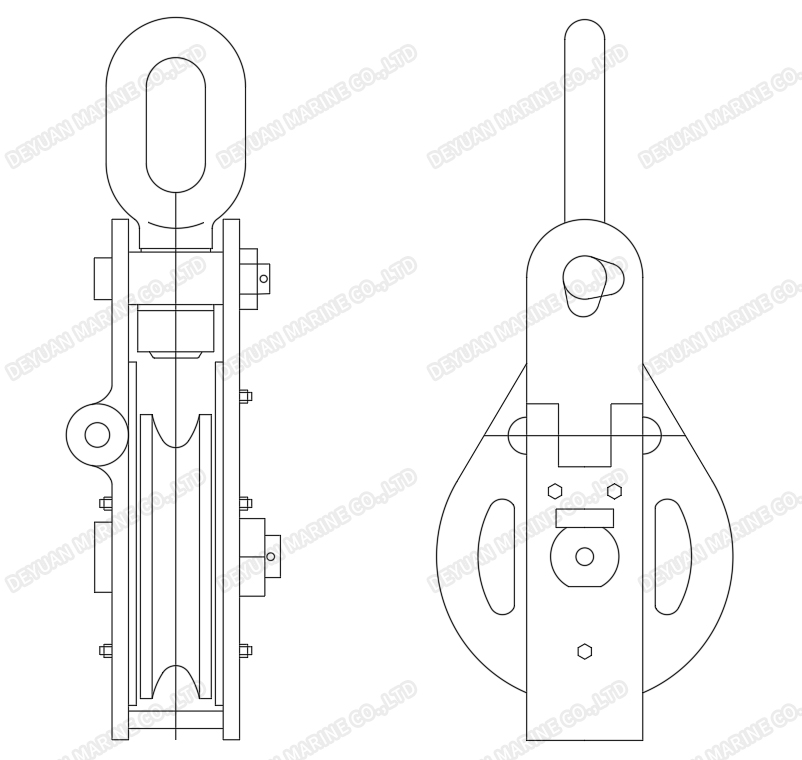 231582 SW160 Блок с проушиной DEYUAN MARINE