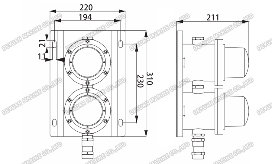 BBJ-1 Световой индикатор состояния взрывозащищенный-DEYUAN MARINE3