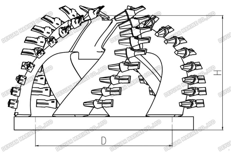 Режущая головка всасывающего земснаряда-DEYUAN MARINE2