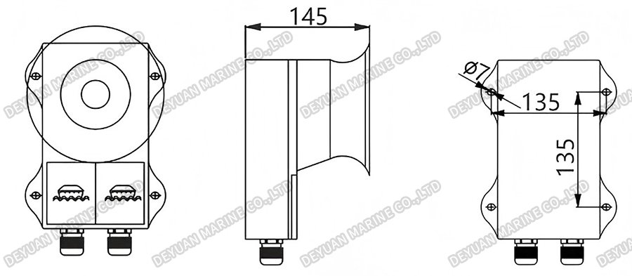 DWJ-2Z Водонепроницаемая мощная сирена-DEYUAN MARINE2