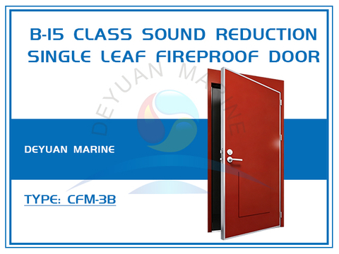Одностворчатая противопожарная дверь класса B-15 со звукоизоляцией