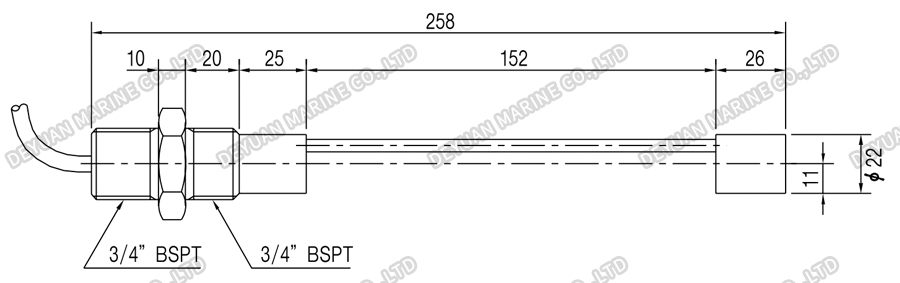Детектор границы раздела нефти и воды типа ОМК-08-DEYUAN MARINE3