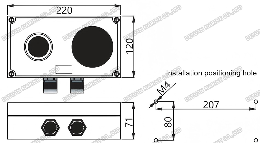 YLX120-F Водонепроницаемый светильник общей сигнализации и электронный звонок-DEYUAN MARINE2