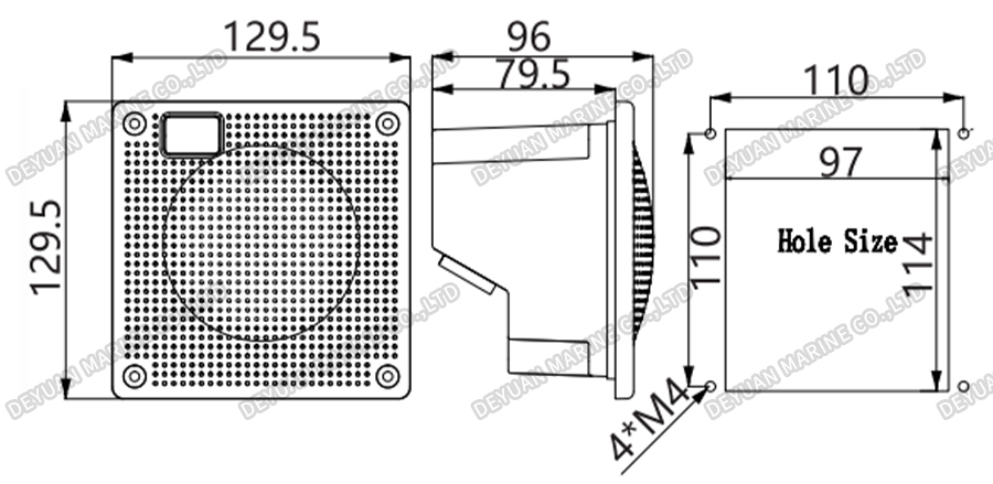 YDC-口AQ Низкочастотные громкоговорители скрытого типа-DEYUAN MARINE2