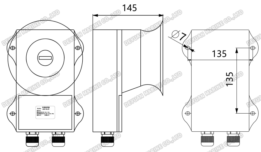 YHC10-1 YHC5-1 Высокочастотные громкоговорители-DEYUAN MARINE2