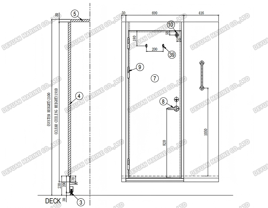 Морской санитарный блок типа T1-DEYUAN MARINE5