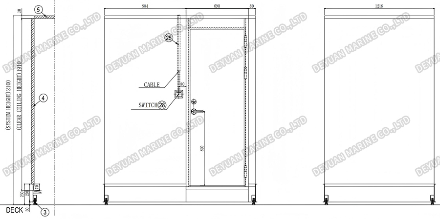 Морской санитарный блок типа T4-DEYUAN MARINE8